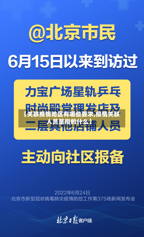 【关联疫情地区有哪些要求,疫情关联人员是指的什么】-第2张图片